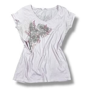 Vintage Y2K Duck Co Big Bear‎ California Graphic Tee Women’s XL Pink Floral